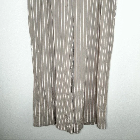 Torrid Womens Beige Striped Wide Leg Pull-On Pants Elastic Waist Pockets 2/ 2X - Picture 4 of 9